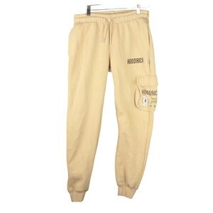 Hoodrich Women's Sports Bottoms S Beige Cotton Polyester Blend Skinny Sweatpants